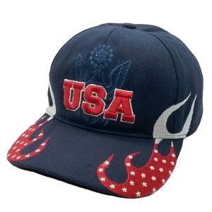 Golden Lion USA Cap Hat Adult Patriotic Strap Back Embroidered